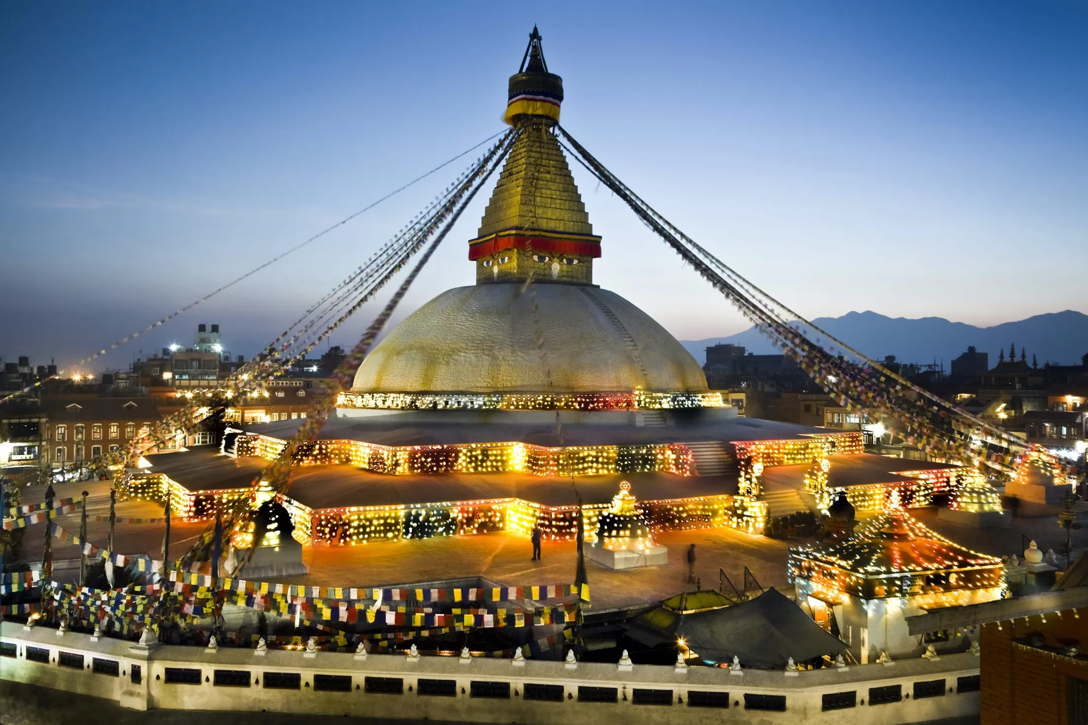 Nepal immigration checkpoint processing tourists with COVID-19 safety and visa protocols