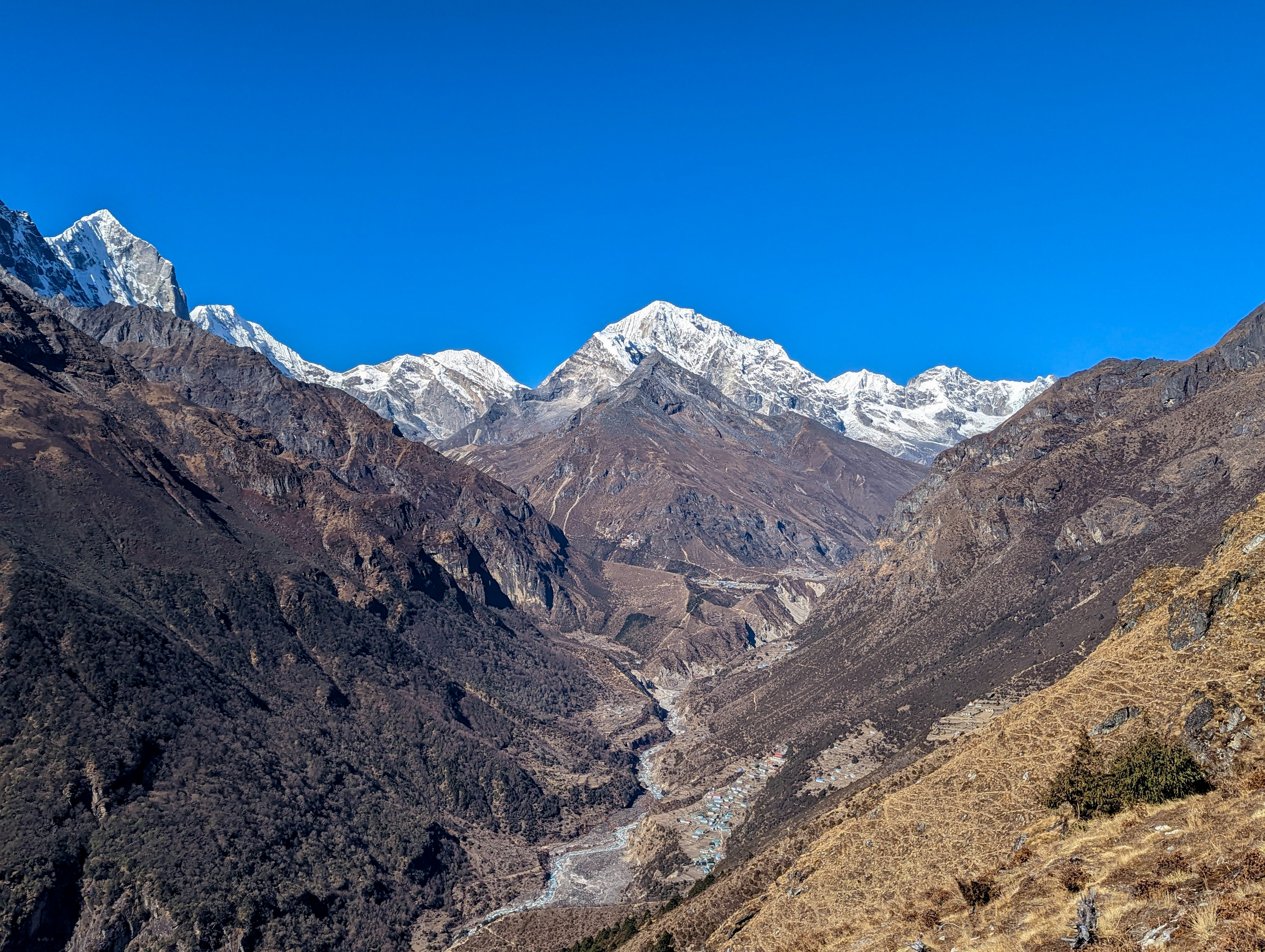 Acclimatization day rest in Namche or day hiking to the Syangboche(4780m). O/n at Namche in Mountain Lodge.'