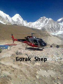 Fly back to Kathmandu by Helicopter.'