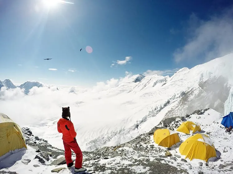 Climb Mera Peak base camp to High Camp.