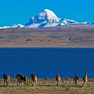 End trek near Darchen and drive to Horaa (Horchu). 