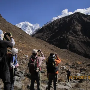 Everest Mountain flight. Sightseeing. Departure.