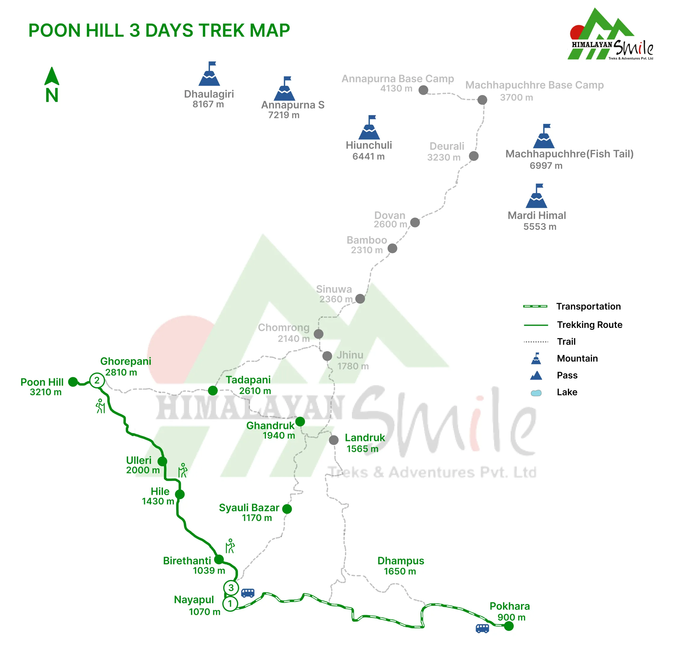 Tihar Festival of Lights & Annapurna Trek map 