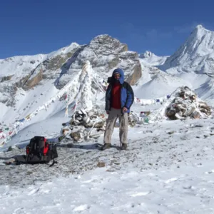 Tilicho Base camp to High Camp 5020 m.