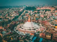 Upon arrival in Kathmandu.